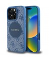 Guess 4G Circle Classic Logo MagSafe case for iPhone 16 Pro - blue