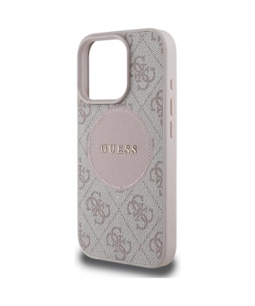 Guess 4G Circle Classic Logo MagSafe iPhone 16 Pro Case - Pink