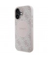 Guess 4G Circle Classic Logo MagSafe iPhone 16 Case - Pink