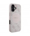 Guess 4G Circle Classic Logo MagSafe iPhone 16 Case - Pink