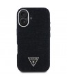 Guess Denim Triangle Logo MagSafe case for iPhone 16 - black