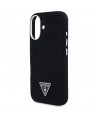Guess Denim Triangle Logo MagSafe case for iPhone 16 - black