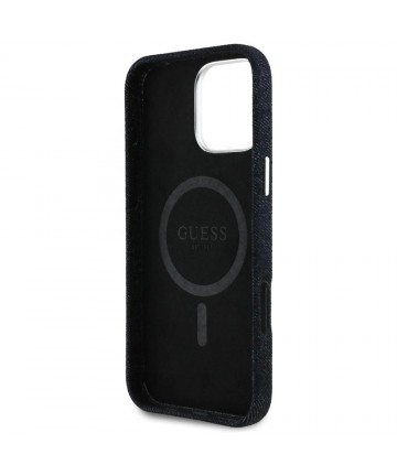 Guess Denim Triangle Logo MagSafe case for iPhone 16 Pro - black
