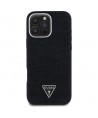 Guess Denim Triangle Logo MagSafe iPhone 16 Pro Max Case - Black