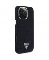 Guess Denim Triangle Logo MagSafe iPhone 16 Pro Max Case - Black