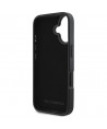 Karl Lagerfeld HC Grained PU Cardslot Metal Elong iPhone 16 Case - Black