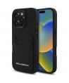 Karl Lagerfeld HC Grained PU Cardslot Metal Elong iPhone 16 Pro Case - Black