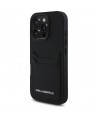 Karl Lagerfeld HC Grained PU Cardslot Metal Elong iPhone 16 Pro Case - Black