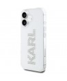 Karl Lagerfeld IML Rhinestones Logo iPhone 16 Case - Transparent