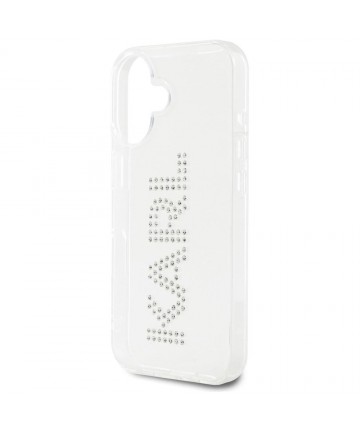 Karl Lagerfeld IML Rhinestones Logo iPhone 16 Case - Transparent