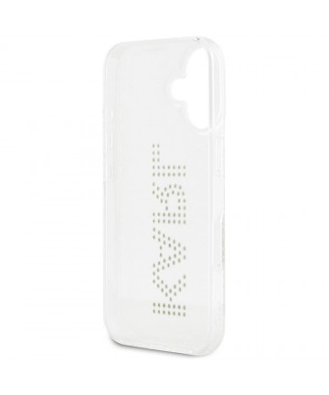 Karl Lagerfeld IML Rhinestones Logo iPhone 16 Case - Transparent