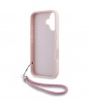Karl Lagerfeld Quilted Initial Logo & Chain Strap iPhone 16 Case - Pink