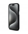 Karl Lagerfeld Silicone Metal Script Logo iPhone 15 Case - Black