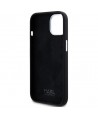 Karl Lagerfeld Silicone Metal Script Logo iPhone 15 Case - Black