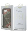 Guess 4G Flowers Print MagSafe case for iPhone 16e - brown