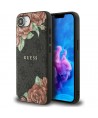 Guess 4G Flowers Print MagSafe case for iPhone 16e - black
