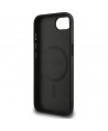 Guess 4G Flowers Print MagSafe case for iPhone 16e - black