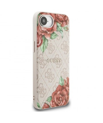 Guess 4G Flowers Print MagSafe iPhone 16e Case - Pink