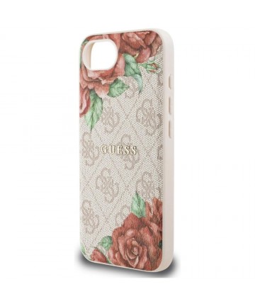 Guess 4G Flowers Print MagSafe iPhone 16e Case - Pink