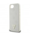 Guess Grained Hot Stamp Peony Triangle Logo MagSafe case for iPhone 16e - beige