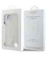 Guess Grained Hot Stamp Peony Triangle Logo MagSafe case for iPhone 16e - beige