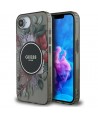 Guess IML Flowers MagSafe iPhone 16e Case - Black