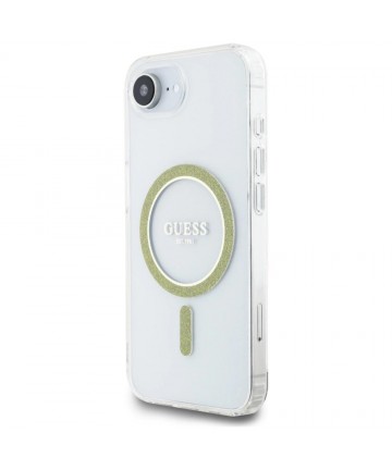 Guess IML Glitter Circle MagSafe iPhone 16e Case - Clear