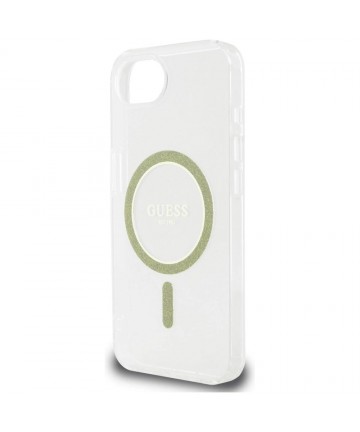 Guess IML Glitter Circle MagSafe iPhone 16e Case - Clear