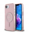 Guess IML Glitter Circle MagSafe case for iPhone 16e - pink