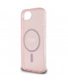 Guess IML Glitter Circle MagSafe case for iPhone 16e - pink