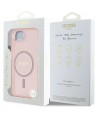 Guess IML Glitter Circle MagSafe case for iPhone 16e - pink