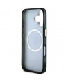 Guess IML Metal Glitter 4G Circle Triangle MagSafe Case for iPhone 16 - Black