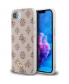 Guess Peony Script Logo MagSafe iPhone 16e Case - Brown