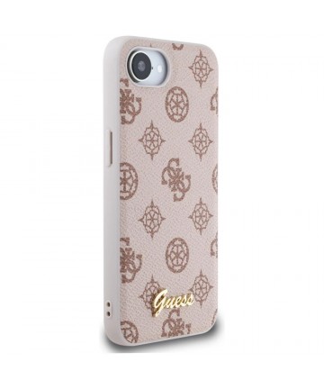Guess Peony Script Logo MagSafe iPhone 16e Case - Brown