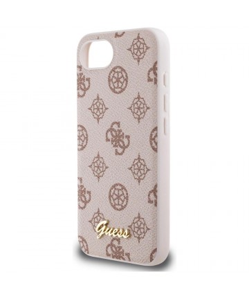 Guess Peony Script Logo MagSafe iPhone 16e Case - Brown