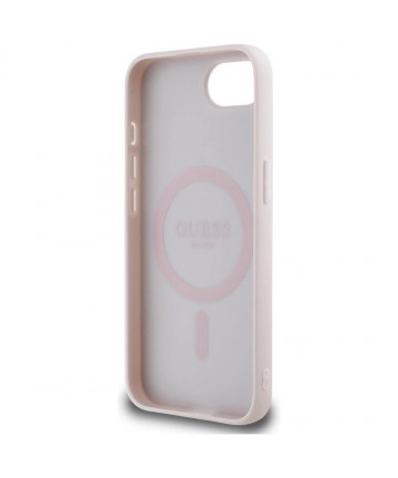 Guess Peony Script Logo MagSafe iPhone 16e Case - Brown