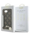 Guess Peony Script Logo MagSafe iPhone 16e Case Black