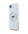 Karl Lagerfeld IML Metal Choupette Head MagSafe iPhone 16e Case - White