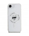Karl Lagerfeld IML Metal Choupette Head MagSafe iPhone 16e Case - White