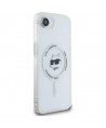 Karl Lagerfeld IML Metal Choupette Head MagSafe iPhone 16e Case - White
