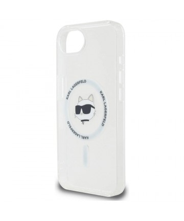 Karl Lagerfeld IML Metal Choupette Head MagSafe iPhone 16e Case - White