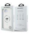 Karl Lagerfeld IML Metal Choupette Head MagSafe iPhone 16e Case - White