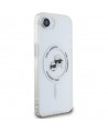 Karl Lagerfeld IML Metal Karl & Choupette Heads MagSafe iPhone 16e Case - White