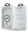 Karl Lagerfeld IML Metal Karl & Choupette Heads MagSafe iPhone 16e Case - Black