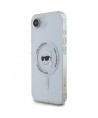 Karl Lagerfeld IML Metal Karl Head MagSafe Case for iPhone 16e White