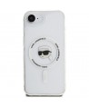 Karl Lagerfeld IML Metal Karl Head MagSafe Case for iPhone 16e White
