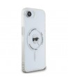 Karl Lagerfeld IML Metal Karl Head MagSafe Case for iPhone 16e White