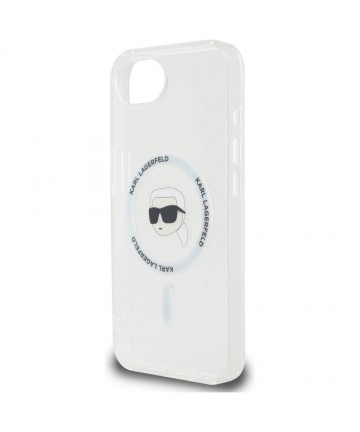 Karl Lagerfeld IML Metal Karl Head MagSafe Case for iPhone 16e White