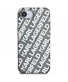 Karl Lagerfeld IML Repeat Logo case for iPhone 16e - silver