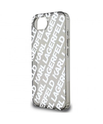 Karl Lagerfeld IML Repeat Logo case for iPhone 16e - silver